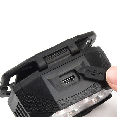 Outdoor Led Built In Strong Light Rechargeable Flashlight Cob Fishing Headlight
